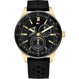 Tommy Hilfiger Austin Black Dial Black Rubber Strap Watch for Men - 1791636 Authentic Buy Shop Now