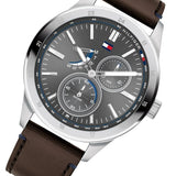 Tommy Hilfiger Austin Grey Dial Brown Leather Strap Watch for Men - 1791637 Authentic Buy Shop Now
