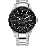 Tommy Hilfiger Austin Black Dial Silver Steel Strap Watch for Men - 1791639 Authentic Buy Shop Now