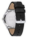 Tommy Hilfiger Spencer Skeleton Black Dial Black Leather Strap Watch for Men - 1791641 Authentic Buy Shop Now