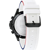 Tommy Hilfiger Bank Chronograph White Dial White Rubber Strap Watch for Men - 1791723 Authentic Buy Shop Now