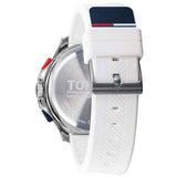 Tommy Hilfiger Denim White Dial White Rubber Strap Watch for Men - 1791558 Authentic Buy Shop Now