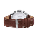 Tommy Hilfiger Parker Chronograph Blue Dial Brown Leather Strap Watch For Men - 1791837 Authentic Buy Shop Now