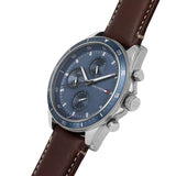 Tommy Hilfiger Parker Chronograph Blue Dial Brown Leather Strap Watch For Men - 1791837 Authentic Buy Shop Now