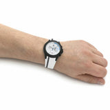 Tommy Hilfiger Aiden Chronograph White Dial White Rubber Strap Watch For Men - 1791862 Authentic Buy Shop Now