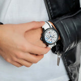 Tommy Hilfiger Aiden Chronograph White Dial White Rubber Strap Watch For Men - 1791862 Authentic Buy Shop Now