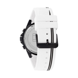 Tommy Hilfiger Aiden Chronograph White Dial White Rubber Strap Watch For Men - 1791862 Authentic Buy Shop Now