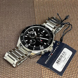Tommy Hilfiger Larson Multifunction Black Dial Silver Steel Strap Watch For Men - 1791916 Authentic Buy Shop Now