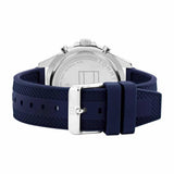 Tommy Hilfiger Larson Chronograph Blue Dial Blue Rubber Strap Watch For Men - 1791920 Authentic Buy Shop Now