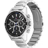 Tommy Hilfiger Larson Multifunction Black Dial Silver Steel Strap Watch For Men - 1791916 Authentic Buy Shop Now