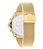 Tommy Hilfiger Jordan Chronograph Green Dial Gold Mesh Strap Watch For Men - 1792093 Authentic Buy Shop Now