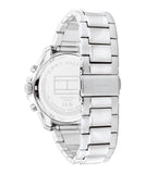 Tommy Hilfiger Jordan Chronograph Blue Dial Silver Steel Strap Watch For Men - 1792094 Authentic Buy Shop Now