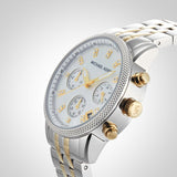 Michael Kors Ritz Chronograph White Dial Two Tone Steel Strap Watch for Women - MK5057 Authentic Buy Shop Now