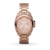 Michael Kors Blair Rose Gold Dial Rose Gold Steel Strap Watch for Women - MK5613 Authentic Buy Shop Now