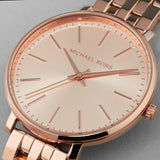 Michael Kors Pyper Three-Hand Rose Gold Dial Rose Gold Steel Strap Watch For Women - MK3897 Authentic Buy Shop Now
