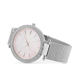 Michael Kors Darci Analog Pink Dial Silver Mesh Bracelet Watch For Women - MK4518 Authentic Buy Shop Now