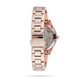 Michael Kors Lilane Three Hand Mother of Pearl White Dial Rose Gold Steel Strap Watch For Women - MK4557 Authentic Buy Shop Now