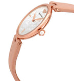 Emporio Armani Arianna Mother of Pearl Dial Pink Leather Strap Watch For Women - AR11199 Authentic Buy Shop Now