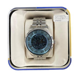 Fossil Townsman Automatic Skeleton Blue Dial Silver Steel Strap Watch for Men - ME3073 Authentic Buy Shop Now