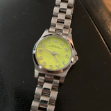 Marc Jacobs Henry Yellow Dial Silver Steel Strap Watch for Women - MBM3201 Authentic Buy Shop Now