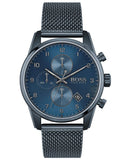 Hugo Boss Skymaster Chronograph Blue Dial Blue Mesh Bracelet Watch for Men - 1513836 Authentic Buy Shop Now