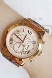 Michael Kors Cooper Rose Gold Rose Gold Steel Strap Watch for Women - MK6275 Authentic Buy Shop Now