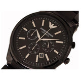 Emporio Armani Ceramica Chronograph Black Dial Black Steel Strap Watch For Men - AR1451 Authentic Buy Shop Now