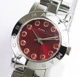Marc Jacobs Amy Red Dial Silver Steel Strap Watch for Women - MBM3335 Authentic Buy Shop Now