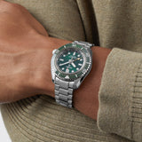 Seiko Prospex GMT Divers Automatic Marine Green Dial Silver Steel Strap Watch For Men - SPB381J1 Authentic Buy Shop Now