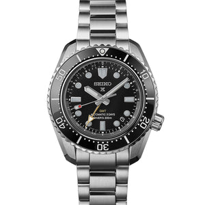 Seiko Prosprex Dark Depths GMT Automatic Black Dial Silver Steel Strap Watch For Men - SPB383J1 Authentic Buy Shop Now