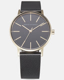 Armani Exchange Lola Three Hand Black Dial Black Mesh Strap Watch For Women - AX5548 Authentic Buy Shop Now