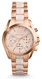 Michael Kors Bradshaw Rose Gold Dial Two Tone Steel Strap Watch for Women - MK6066 Authentic Buy Shop Now