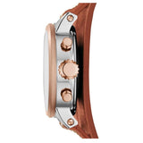 Fossil Boyfriend Chronograph White Dial Brown Leather Strap Watch for Women - ES3837 Authentic Buy Shop Now