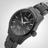 Seiko Presage Sharp Edged Series Black Dial Black Steel Strap Watch For Men - SPB229J1 Authentic Buy Shop Now