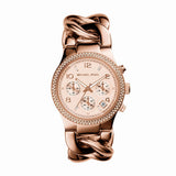 Michael Kors Runway Rose Gold Dial Rose Gold Steel Strap Watch for Women - MK3247 Authentic Buy Shop Now