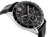 Tommy Hilfiger Luke Quartz Black Dial Black Leather Strap Watch for Men - 1791117 Authentic Buy Shop Now