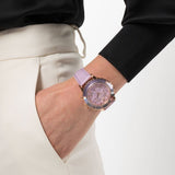 Swarovski Octea Lux Chrono Purple Dial Purple Leather Strap Watch for Women - 5632263 Authentic Buy Shop Now