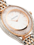 Swarovski Crystalline Aura White Dial Two Tone Mesh Strap Watch for Women - 5644075 Authentic Buy Shop Now