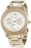 Fossil Stella Multifunction Gold Dial Gold Steel Strap Watch for Women - ES3589 Authentic Buy Shop Now