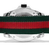 Gucci Dive White Dial Red & Green Nylon Strap Watch For Men - YA136207 Authentic Buy Shop Now