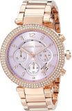 Michael Kors Parker Purple Dial Rose Gold Steel Strap Watch for Women - MK6169 Authentic Buy Shop Now