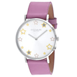 Coach Perry Mother of Pearl White Dial Pink Leather Strap Watch for Women - 14503243 Authentic Buy Shop Now