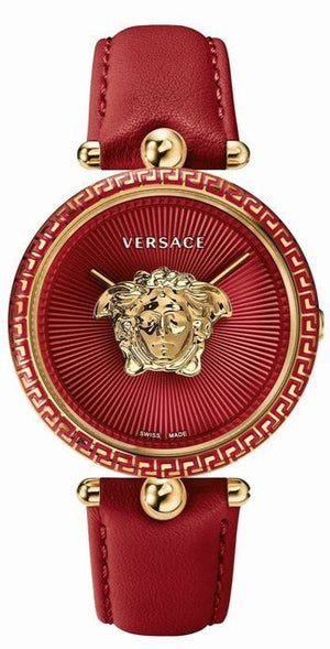 Versace Palazzo Empire Red Dial Red Leather Strap Watch for Women - VCO120017 Authentic Buy Shop Now