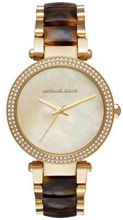 Michael Kors Parker Mother Of Pearl White Dial Two Tone Steel Strap Watch For Women - MK6518 Authentic Buy Shop Now