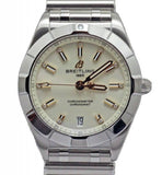 Breitling Chronomat 32 Diamonds White Dial Silver Steel Strap Watch for Women - A77310101A3A1 Authentic Buy Shop Now