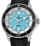 Breitling Superocean Automatic 44 Turquoise Dial Black Rubber Strap Watch for Men - A17376211L2S1 Authentic Buy Shop Now