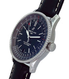 Breitling Navitimer Automatic 38mm Black Dial Black Leather Strap Mens Watch - A17325241B1P1 Authentic Buy Shop Now