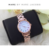 Marc Jacobs Baker Dexter White Dial Rose Gold Steel Strap Watch for Women - MBM3443 Authentic Buy Shop Now