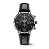 IWC Portofino Chronograph Black Dial Black Leather Strap Watch for Men - IW391029 Authentic Buy Shop Now