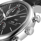 IWC Portofino Chronograph Black Dial Black Leather Strap Watch for Men - IW391029 Authentic Buy Shop Now